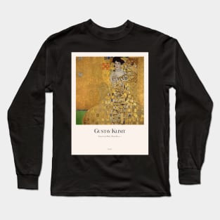 Portrait of A. Bloch Bauer I with Text Long Sleeve T-Shirt